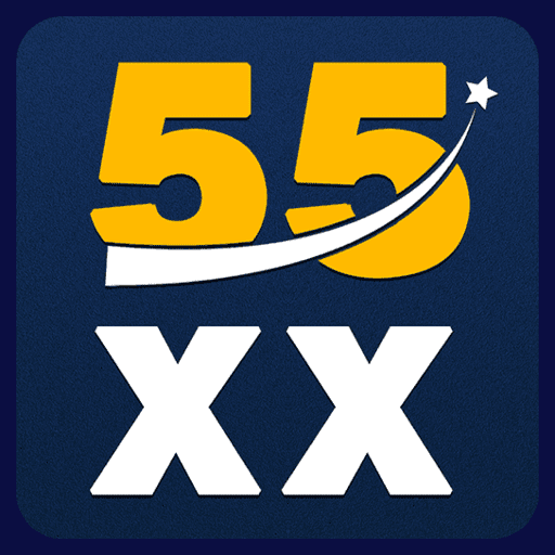 Imagem promocional da 55XXBET mostrando a plataforma e suas vantagens